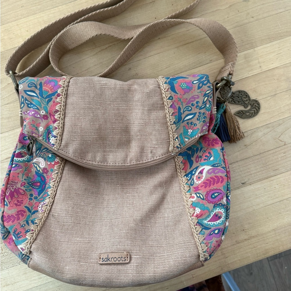 Sakroots Beige and Multicolor Crossbody Bag